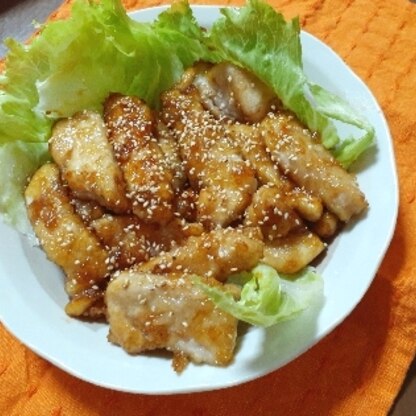 揚げないで、甘辛の鶏肉が美味しく出来ました。香りも良くお弁当のおかずにびったりの1品になりました♪